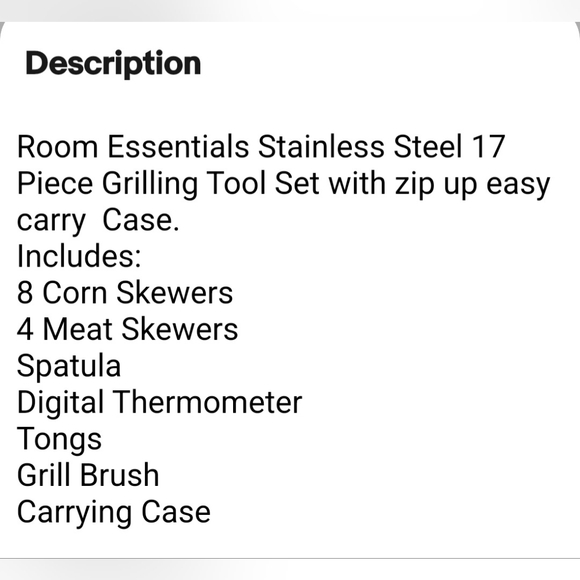 Grilling Tool Set 17pc Stainless Steel - Picture 3 of 3